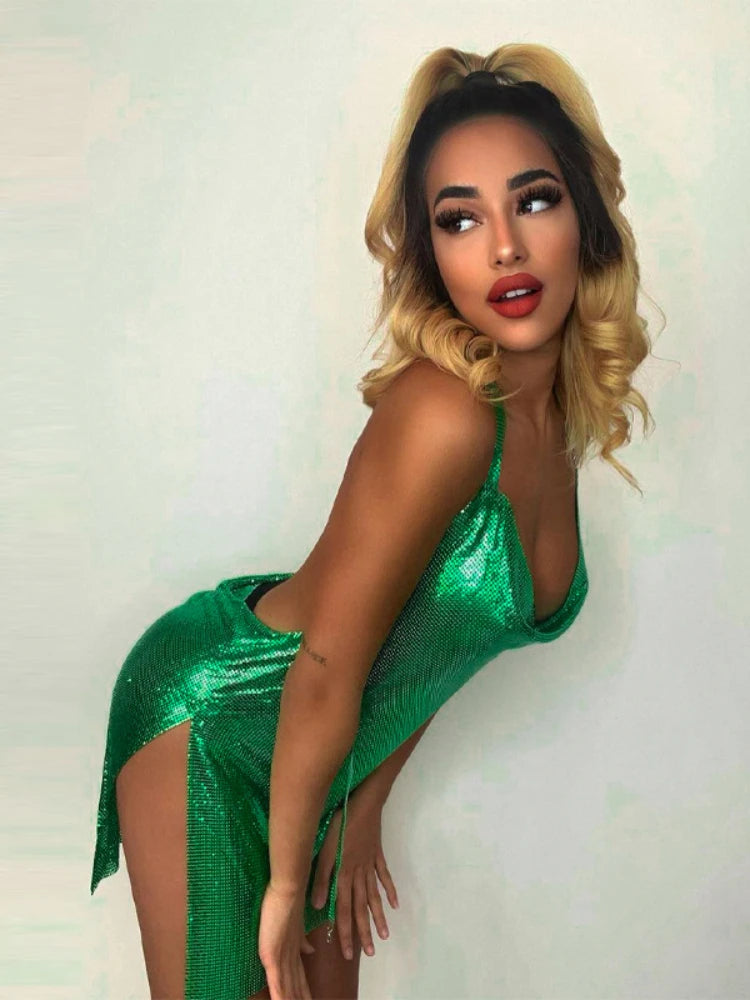 Vestido curto feminino elegante, sexy e moderno