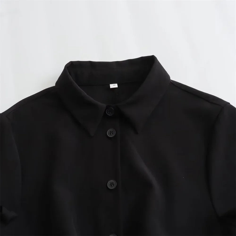 Vestido curto, casual, Polo com Gola Alta